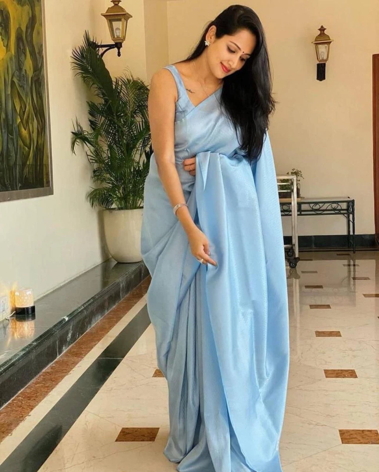 Soft Lichi Saree RICH PALLU AND JACCQUARD WORK