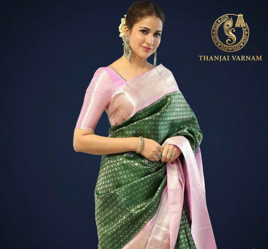 Lichi Soft Silk Jacquard Work Wedding Wear Saree